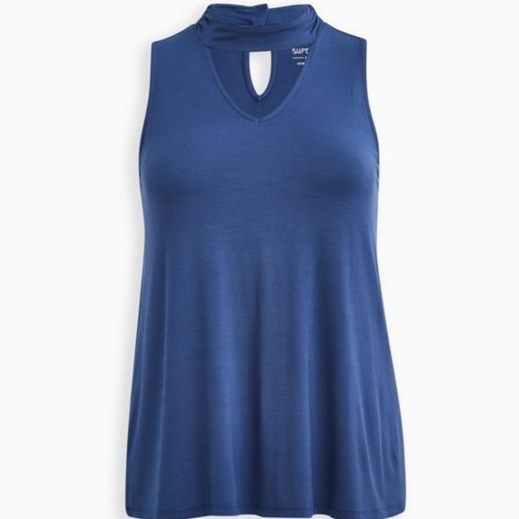 Torrid Blue Sleeveless Tank Top - Picture 5 of 6